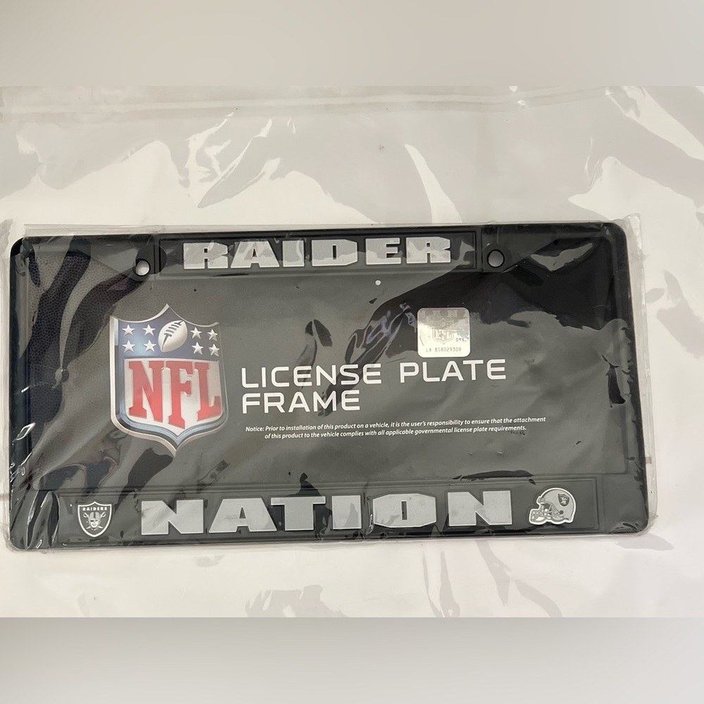 Raiders Metal License Plate Frame